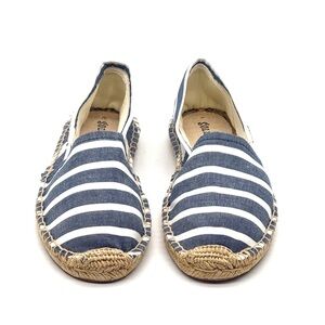 Soludos light blue and White Striped Espadrilles